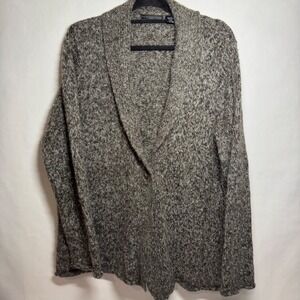 Wool soft blend PRESWICK &‎ MOORE Women's Knit Cardigan Button Sweater Brown 2X